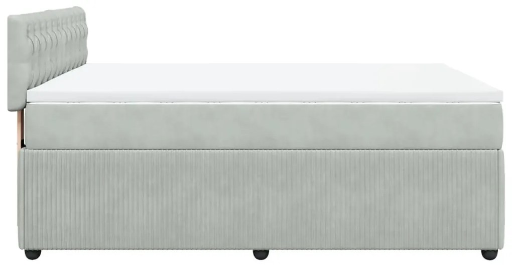 ΚΡΕΒΑΤΙ BOXSPRING ΜΕ ΣΤΡΩΜΑ ΑΝΟΙΧΤΟ ΓΚΡΙ 140X200 ΕΚ. ΒΕΛΟΥΔΙΝΟ 3290064