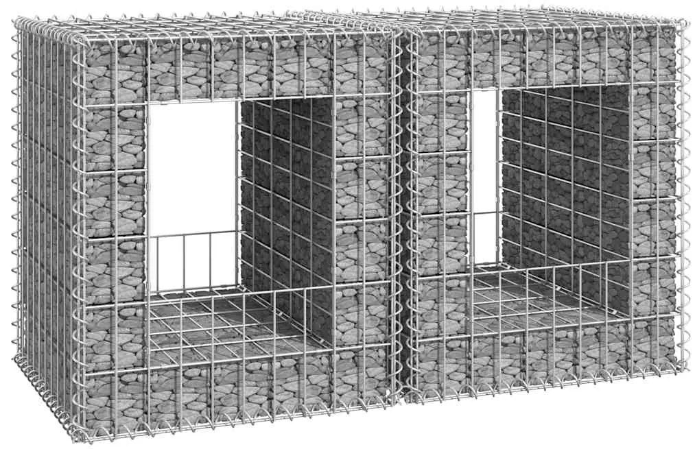 vidaXL Συρματοκιβώτια Στύλοι 2 τεμ. 50 x 50 x 60 εκ. Σιδερένιοι