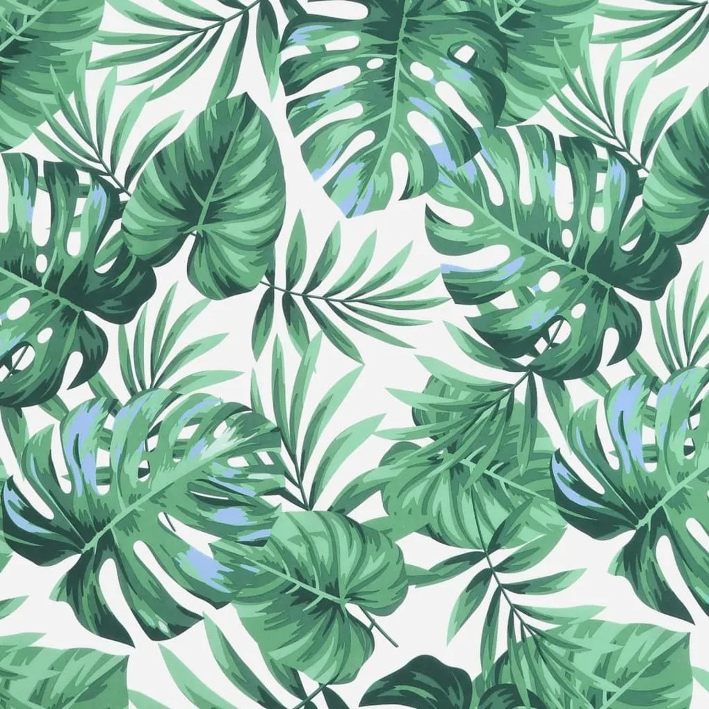Μαξιλάρι Πάγκου Κήπου Σχέδιο Φύλλων 100x50x7 εκ. Ύφασμα Oxford - Πράσινο