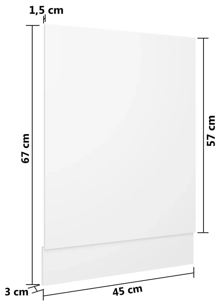 vidaXL Πλαίσιο Πλυντηρίου Πιάτων "Lyon" Λευκό 45x3x67 εκ. από Τεχνητό Ξύλο