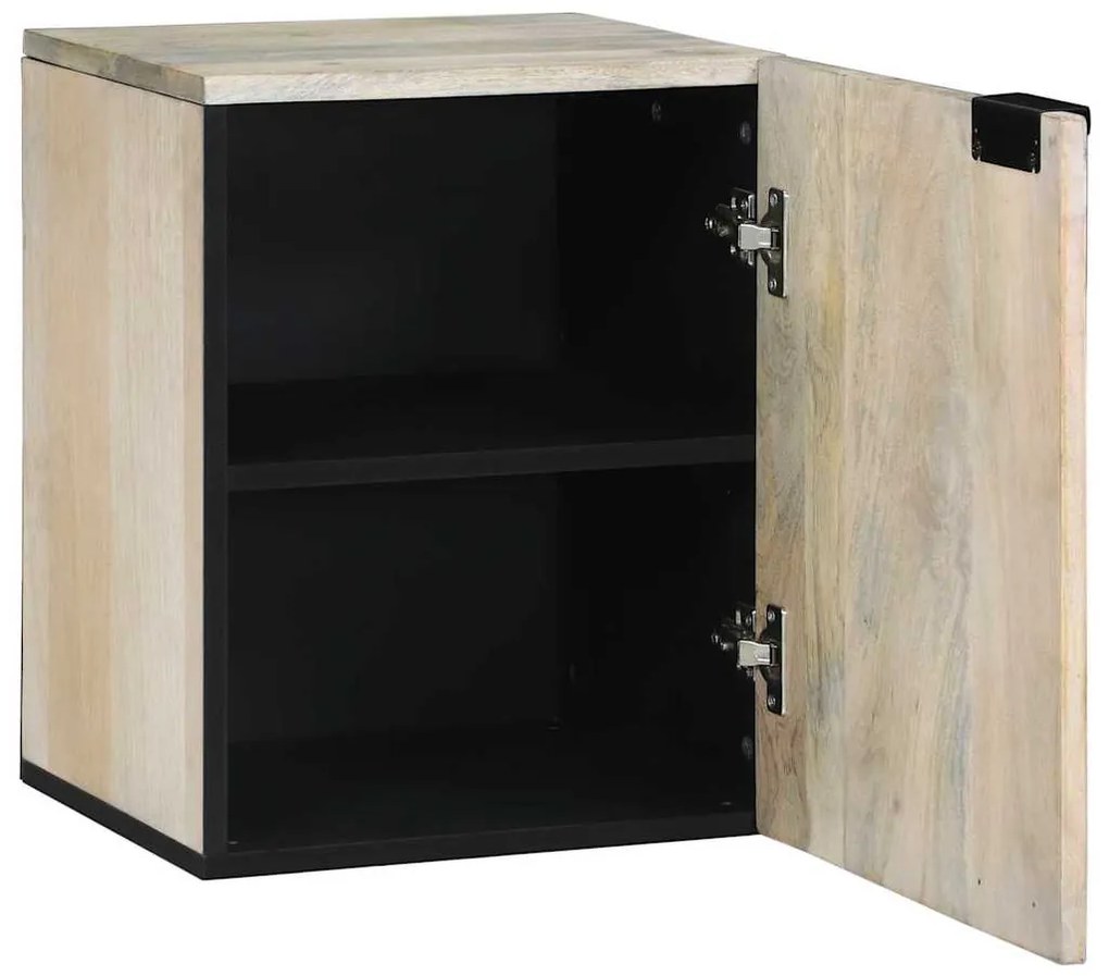 vidaXL Ντουλάπι νιπτήρα με ράφι Καφέ και Μαύρο 38 x 33.5 x 48 εκ.