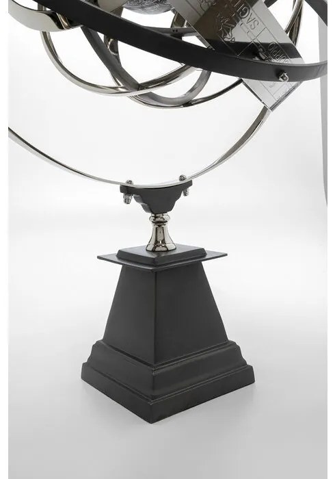 Διακοσμητικό Επιτραπέζιο Armillary Ασημί - Μαύρο 56x81,5 εκ. 56x52x81.5εκ - Μαύρο