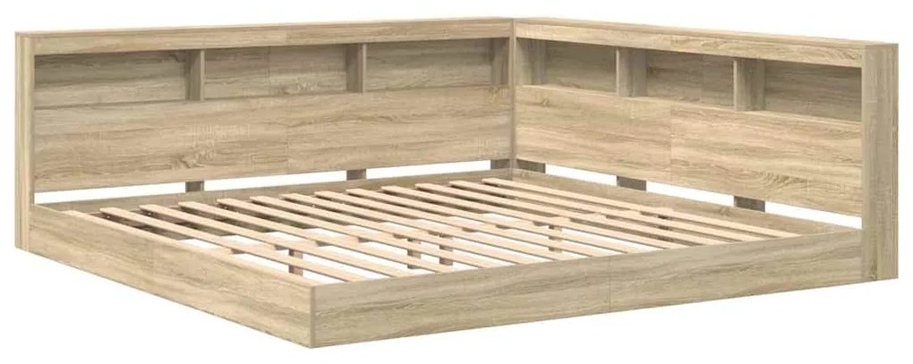 vidaXL Κρεβάτι Βιβλιοθήκης Sonoma Δρυς 180 x 200 cm Επεξεργασμένο ξύλο