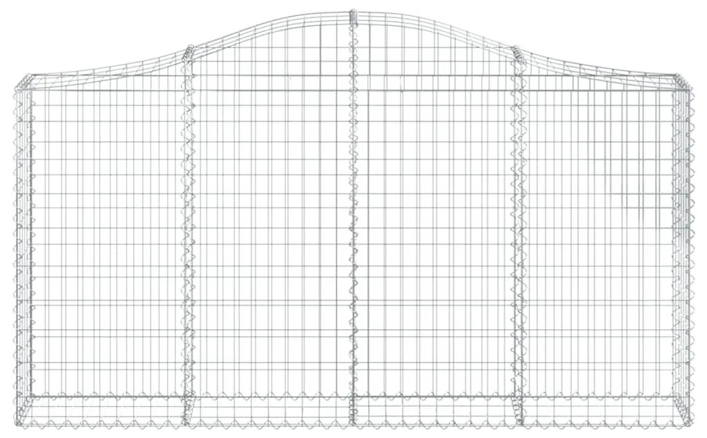 Συρματοκιβώτια Τοξωτά 20 τεμ. 200x30x100/120 εκ. Γαλβαν. Ατσάλι - Ασήμι