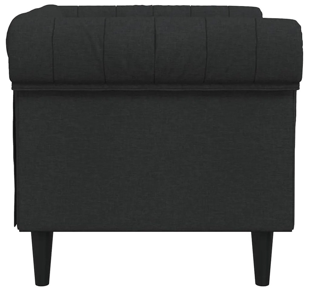vidaXL Πολυθρόνα Chesterfield Μαύρο Υφασμάτινη