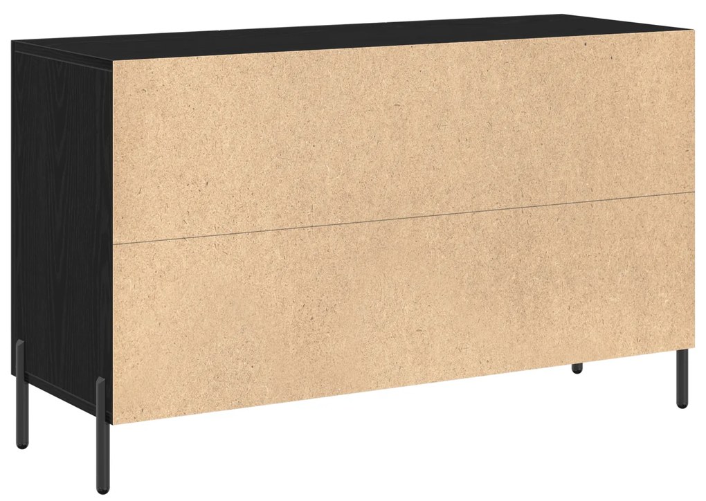 vidaXL Μπουφές Μαύρο Δρυς 100x36x60 εκ Συγκροτημένο Ξύλο