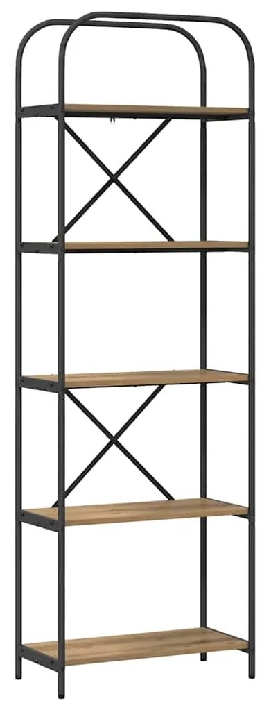 vidaXL Ράφι Βιβλίων artisan δρυς 60 x 30 x 183 εκ Επεξεργασμένο ξύλο