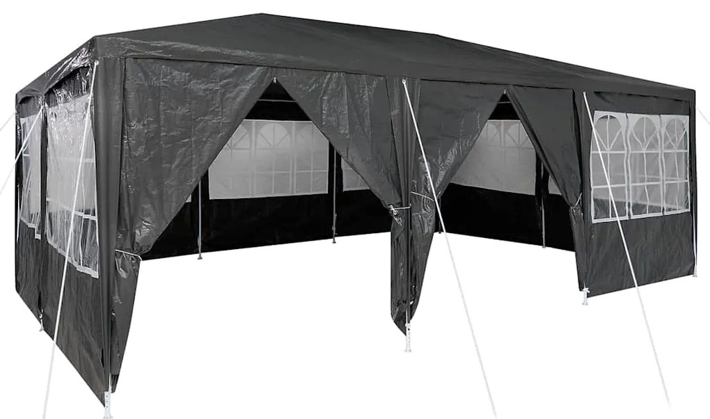 vidaXL Σκηνή Πάρτυ Γκρι και Λευκό 600 x 400 x 266 εκ