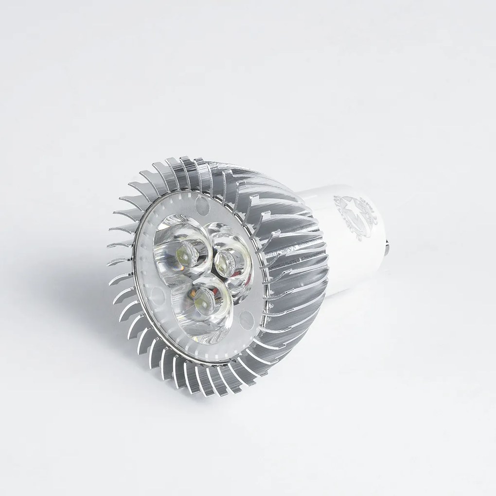 GloboStar 76041 Σποτ LED GU10 MR16 3W 280m 45° AC 220-240V IP20 Φ5 x Υ5.5cm Φυσικό Λευκό 4500K Dimmable - 3 Χρόνια Εγγύηση - 76041