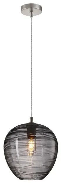 Κρεμαστό Φωτιστικό Οροφής LINEA-V Γυαλί Ε27 40W Sunlight-LINEA-V-G-Φιμέ/Smoke LINEA-V-G