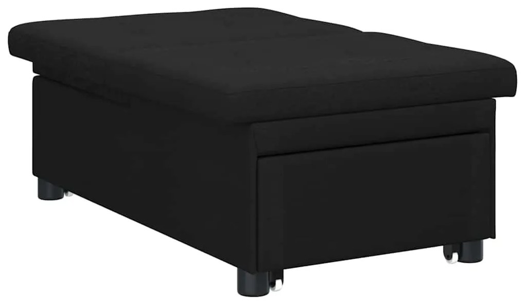 vidaXL Κρεβάτι καναπές Μαύρο 194 x 67 x 37 εκ ύφασμα