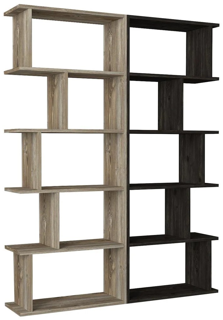 Βιβλιοθήκη Idra Ανοιχτό Καφέ/Σκούρο Καφέ 124x26x159cm - 14410081 - 14410081