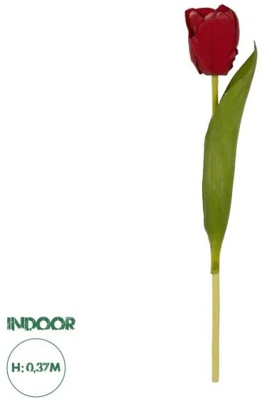 Artificial Garden RED TULIP BRANCH 21203 Τεχνητό Διακοσμητικό Κλαδί Κόκκινη Τουλίπα Y37cm Globostar-21203-Κόκκινο 21203