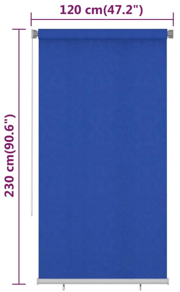 vidaXL Στόρι Σκίασης Ρόλερ Εξωτερικού Χώρου Μπλε 120 x 230 εκ. HDPE