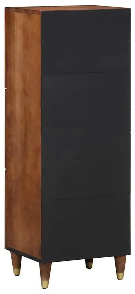vidaXL Highboard με συρτάρι Καφέ 40 x 33.5 x 110 εκ Μασίφ ξύλο μάνγκο