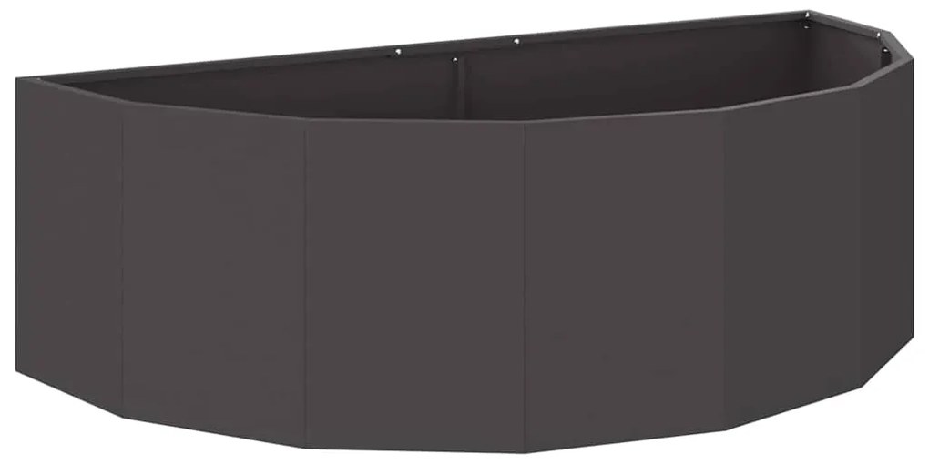 vidaXL Γλάστρα Μαύρο 120 x 60 x 35 cm Ατσάλι