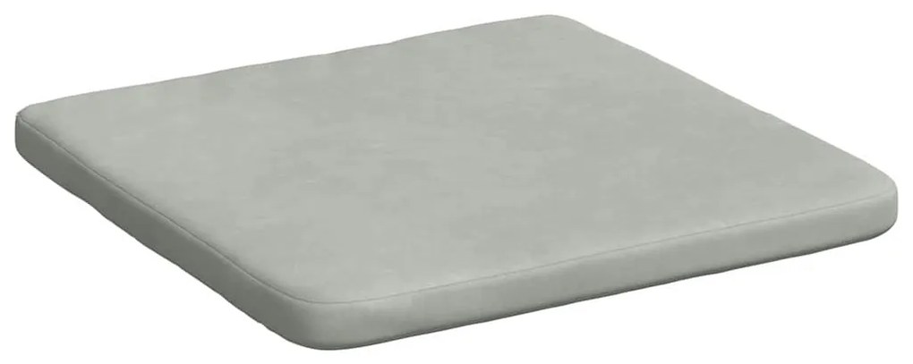 vidaXL Μαξιλάρια καθισμάτων 4 pcs Ανοιχτό γκρι 40 x 40 x 3 cm Βελούδο