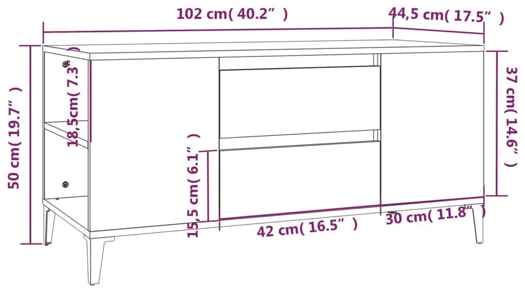 ΈΠΙΠΛΟ ΤΗΛΕΟΡΑΣΗΣ ΚΑΦΕ ΔΡΥΣ 102X44,5X50 ΕΚ. ΕΠΕΞΕΡΓΑΣΜΕΝΟ ΞΥΛΟ 819611