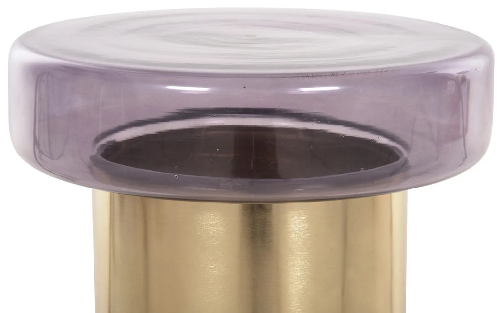 ΒΟΗΘΗΤΙΚΟ ΤΡΑΠΕΖΑΚΙ CARMO HM9728 ΜΩΒ ΓΥΑΛΙ-ΧΡΥΣΟ ΜΕΤΑΛΛΟ Φ39Χ54Υεκ