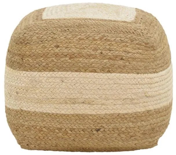 Σκαμπό-πουφ Sofian Inart μπεζ 100% γιούτα 40x40x40εκ 40x40x35 εκ.