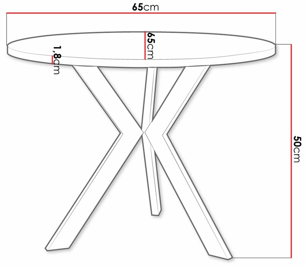 Τραπέζι Dearborn 106, Χρυσή βελανιδία, Μαύρο, 50cm, 14 kg, Πλαστικοποιημένη μοριοσανίδα, Μέταλλο | Epipla1.gr