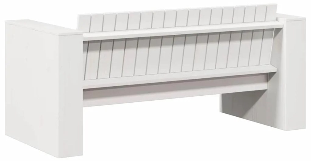 vidaXL Καναπές Κήπου Λευκό 134 x 60 x 62 cm Μασίφ ξύλο πεύκου