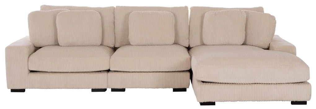 Γωνιακός Καναπές CRANFIELD Δεξιά γωνία Μπέζ Ριγέ ύφασμα 313x169x80Υεκ. 313x169x80 εκ.