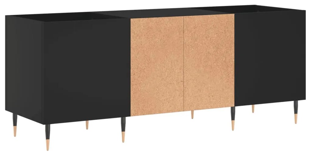 vidaXL Έπιπλο Δίσκων Μαύρο 121 x 38 x 48 εκ. από Επεξεργασμένο Ξύλο