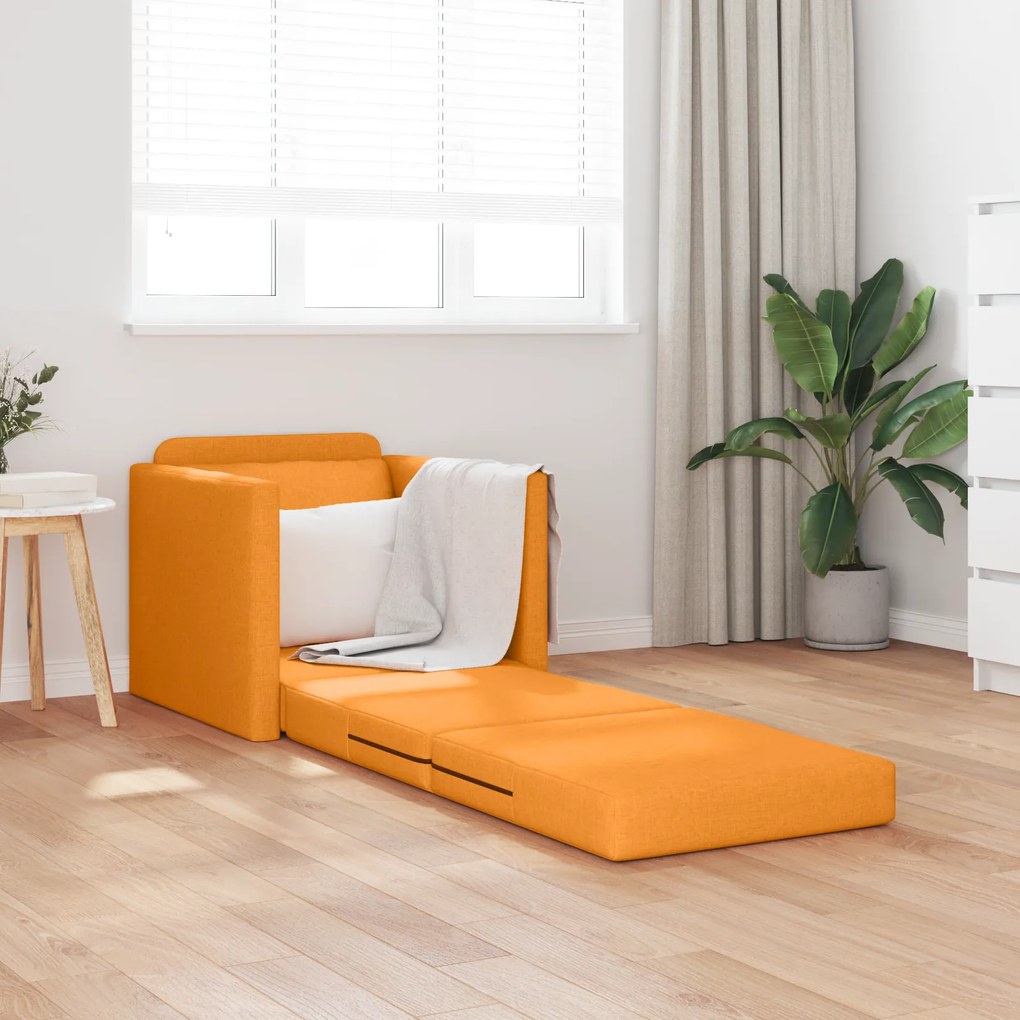 vidaXL Καναπές Κρεβάτι 2 σε 1 Σκούρο Κίτρινο 74x77x81 εκ Ύφασμα