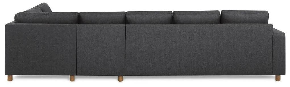 Γωνιακός Καναπές Scandinavian Choice C150, Δρυς, Σκούρο γκρι, 347x199x79cm, Πόδια: Ξύλο | Epipla1.gr