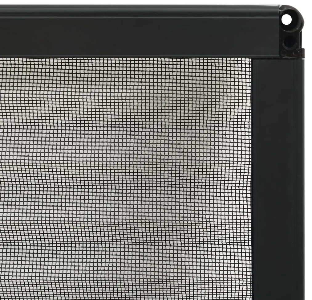 vidaXL Σήτα Παραθύρου Πλισέ Ανθρακί 130 x 100 εκ. από Αλουμίνιο