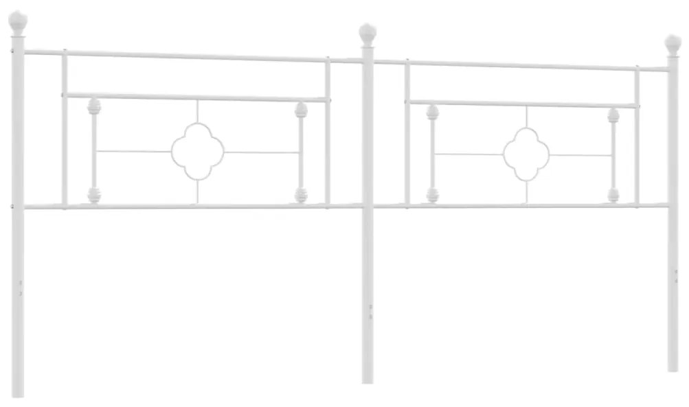 vidaXL Κεφαλάρι Λευκό 193 εκ. Μεταλλικό