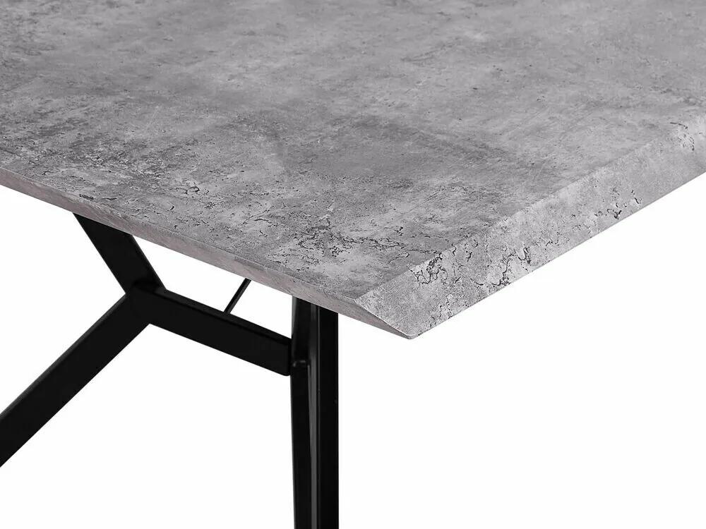Τραπέζι Berwyn 1192, Σκυρόδεμα, Μαύρο, 76x90x160cm, 37 kg, Ινοσανίδες μέσης πυκνότητας, Μέταλλο | Epipla1.gr
