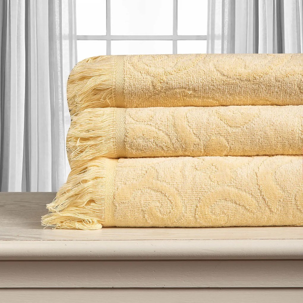 Πετσέτα Χεριών (40x60) Silk Fashion Alicia 520gsm Κίτρινο