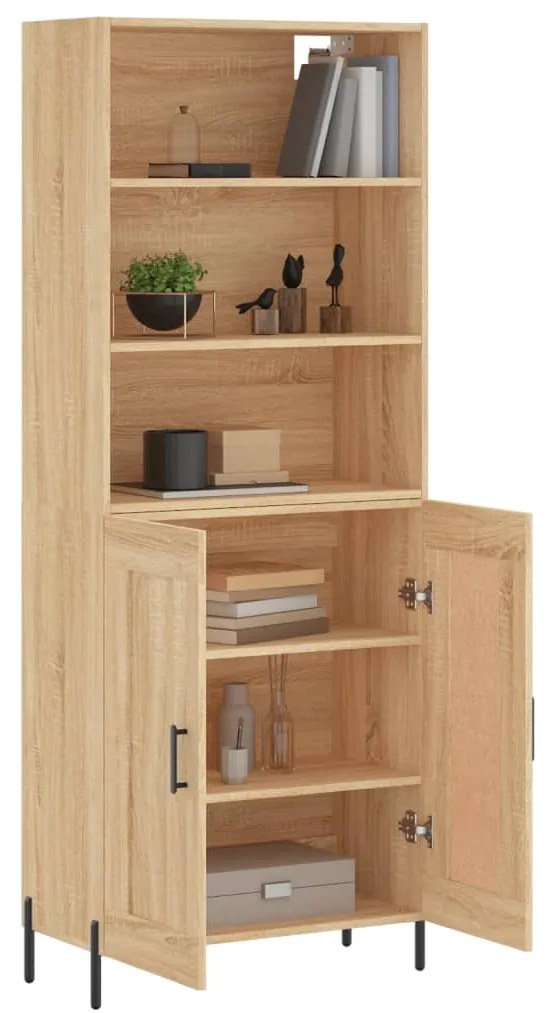 vidaXL Ντουλάπι Sonoma δρυς 69,5 x 34 x 180 εκ. από Επεξεργασμένο Ξύλο