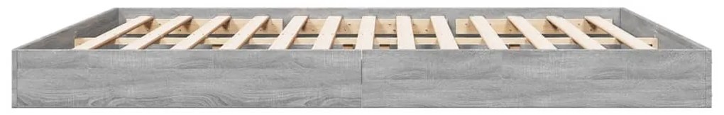 vidaXL Πλαίσιο Κρεβατιού Γκρι Sonoma 200x200 εκ. Επεξεργασμένο Ξύλο