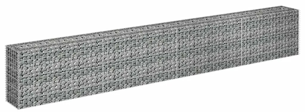vidaXL Συρματοκιβώτιο-Γλάστρα Υπερυψωμένη 360x30x60 εκ. Γαλβ. Χάλυβας