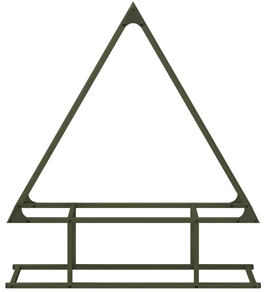 Ράφι για καυσόξυλα 80x25x90 εκ. Ατσάλι ψυχρής έλασης - Πράσινο