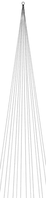 vidaXL Χριστουγεν. Δέντρο για Ιστό Σημαίας 1134 LED Πολύχρωμο 800 εκ.