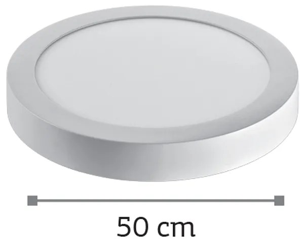 InLight LED Mounted Panel 36watt Στρογγυλό 4000Κ Φυσικό Λευκό D:50cm (2.36.04.2)