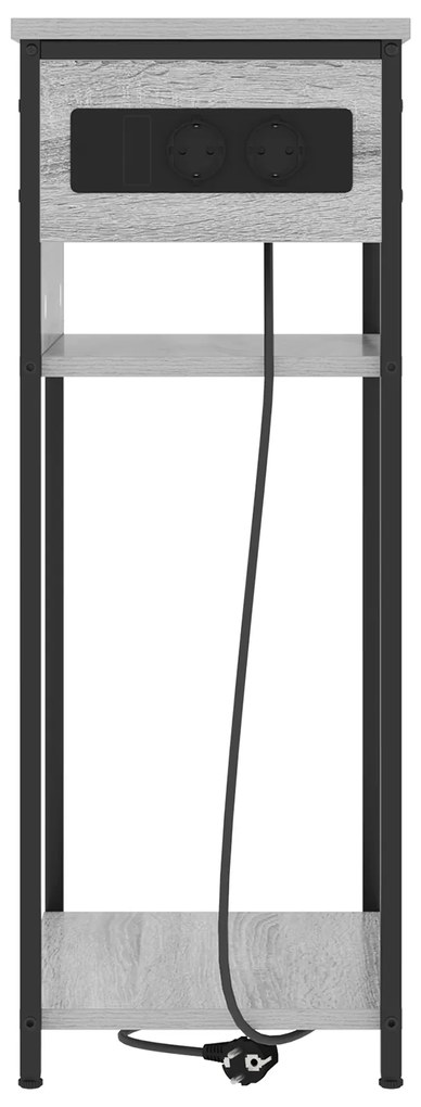 vidaXL Κομοδίνο Γκρι sonoma 28.1 x 40.9 x 75 εκ. Επεξεργασμένο ξύλο