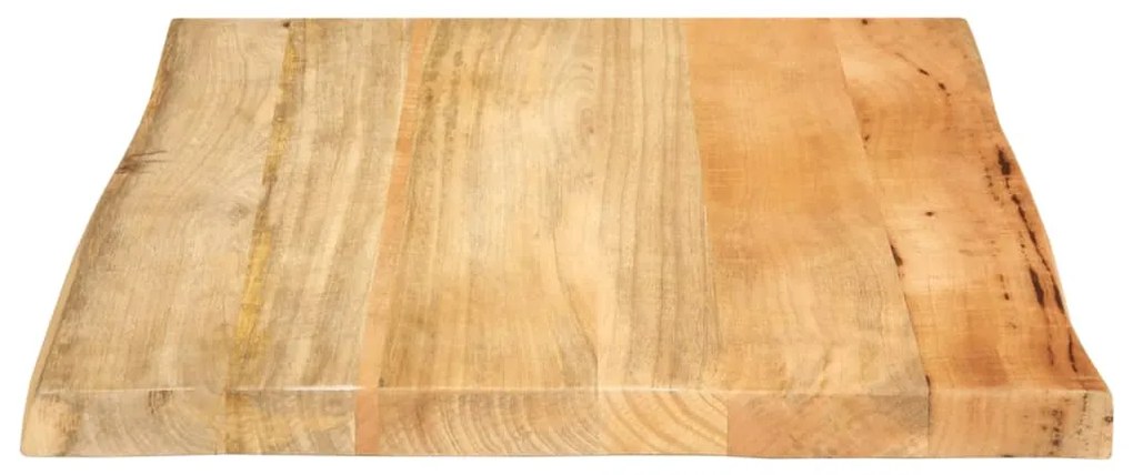 vidaXL Επιφάνεια Τραπεζιού 80x80x2,5 εκ. Live Edge Μασίφ Ξύλο Μάνγκο