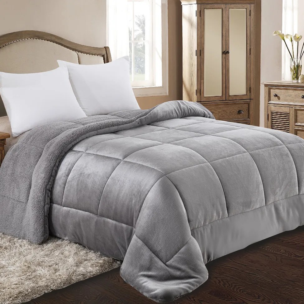 Κουβερτοπάπλωμα Υπέρδιπλο (220x240) AdamHome 805 Grey