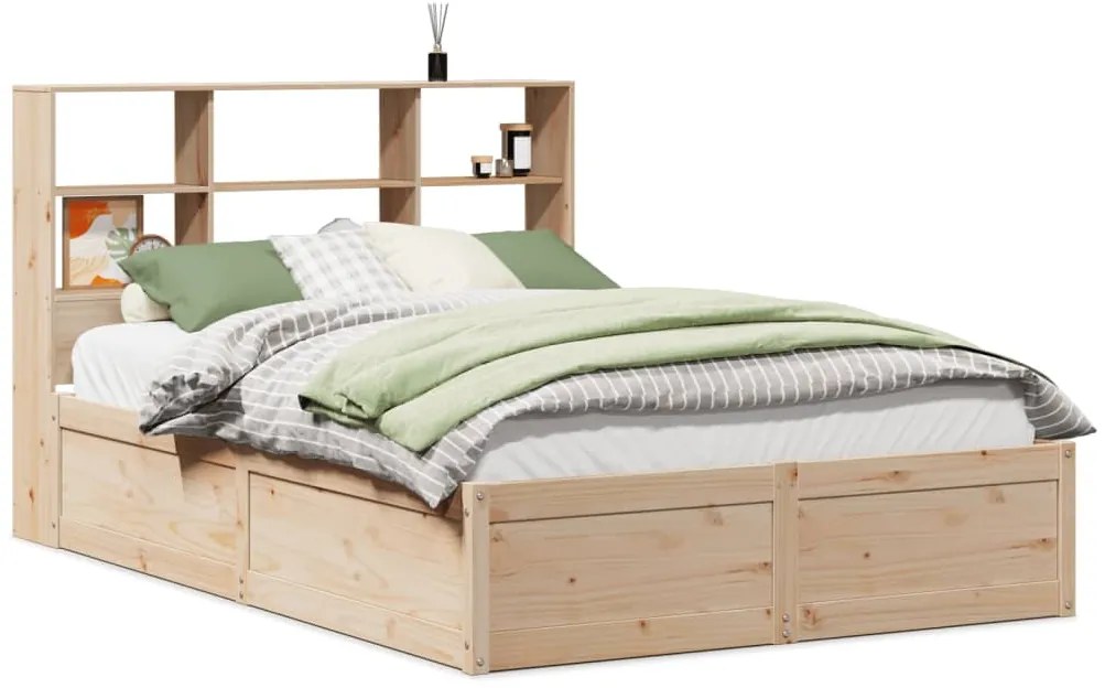 vidaXL Σκελετός Κρεβατιού Χωρίς Στρώμα 150x200 εκ Μασίφ Ξύλο Πεύκου