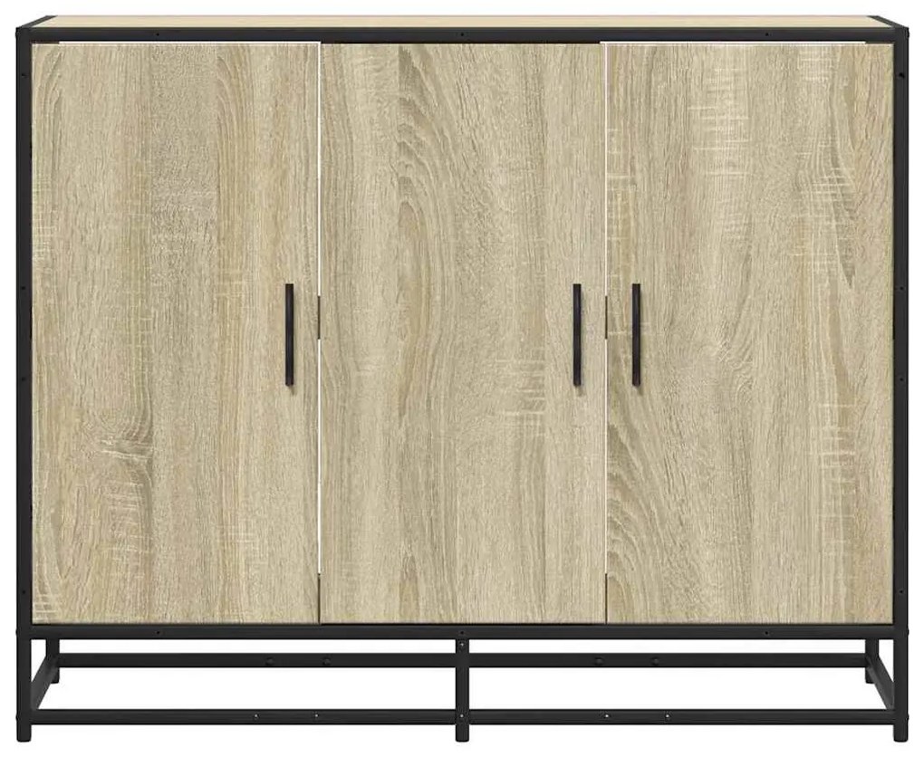 Sideboard Sonoma Oak 94x35x76 cm Κατασκευασμένο ξύλο - Καφέ
