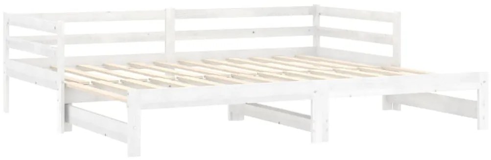 vidaXL Καναπές Κρεβάτι Συρόμενος Λευκός 2x(90x200) εκ. Ξύλο Πεύκου