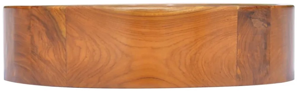 vidaXL Νιπτήρας Ø40 x 10 εκ. από Μασίφ Ξύλο Teak