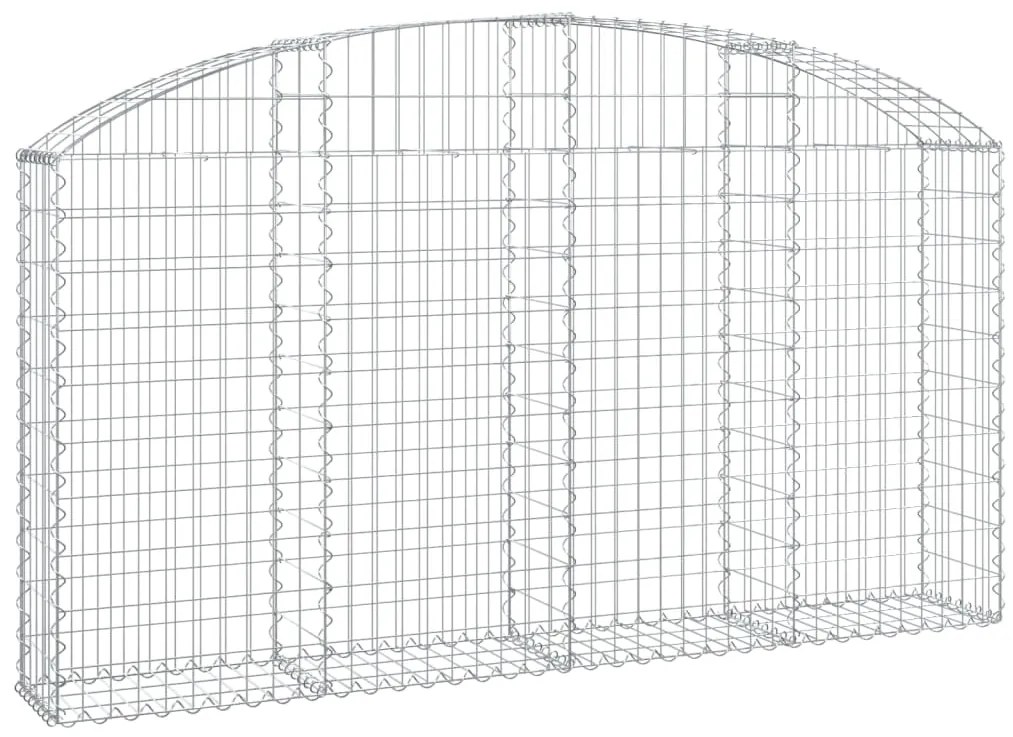 vidaXL Συρματοκιβώτιο Τοξωτό 200x30x100/120εκ. από Γαλβανισμένο Χάλυβα