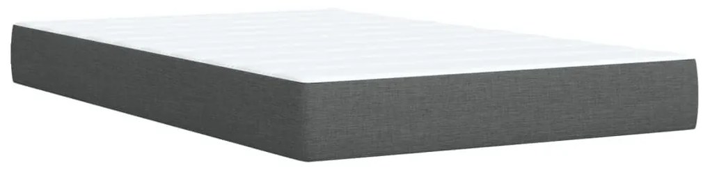 Κρεβάτι Boxspring με Στρώμα Σκούρο Γκρι 80x200 εκ. Υφασμάτινο - Γκρι