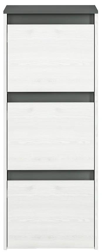 Παπουτσοθήκη Madison M104, Ανθρακί, Λευκό πεύκο, 50x125x34cm, 32 kg, Πλαστικοποιημένη μοριοσανίδα | Epipla1.gr